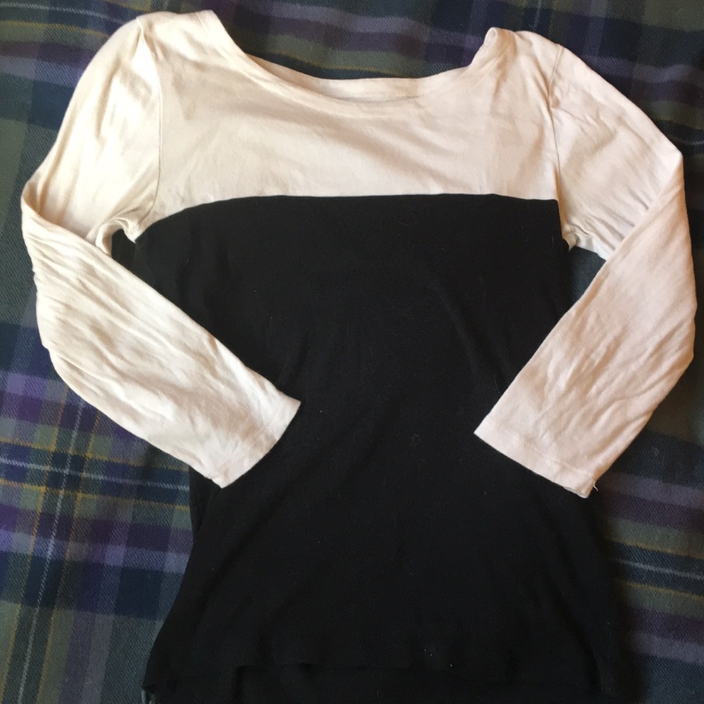 J. Crew boatneck two tone top